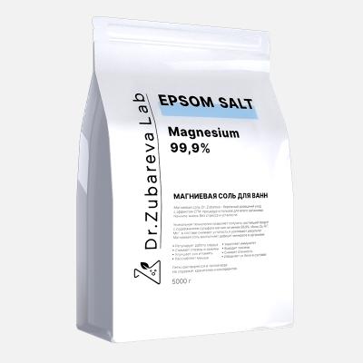 Английская магниевая соль EPSOM ТМ Dr.Zubareva, 5 кг