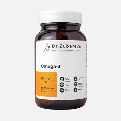 Омега-3 Dr.Zubareva 1320 мг, 60 капсул