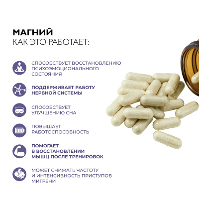 Магний+ , 60 капсул