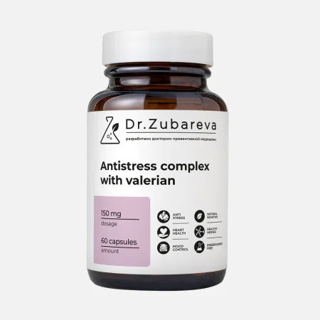 1/Антистресс комплекс с валерианой, 60 капсул Dr. Zubareva