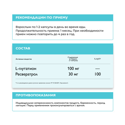 Глутатион, 60 капсул Dr. Zubareva