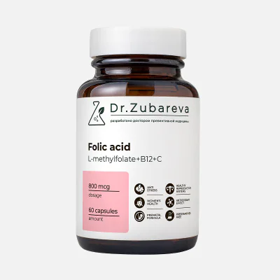 Фолиевая кислота, 60 капсул Фолиевая кислота, 60 капсул