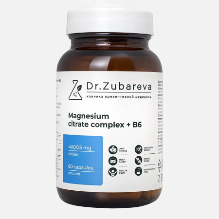 5/Магний цитрат + B6 +B5, 60 капсул Dr. Zubareva 