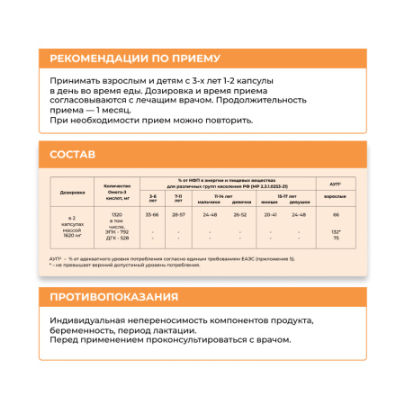 4/Омега-3 1320 мг, 60 капсул